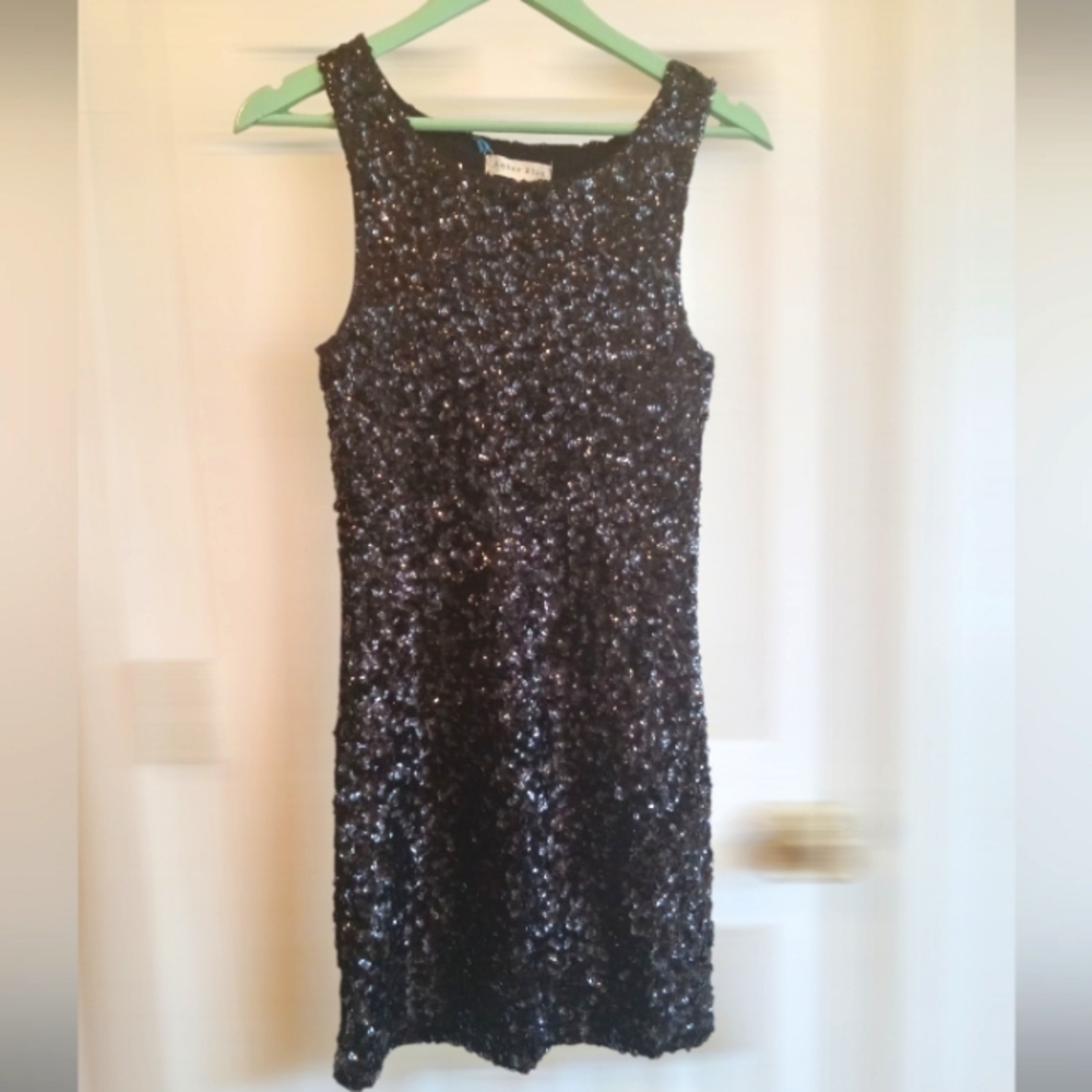 Brand New With Tags Black Sequin Tank Dress Size Large